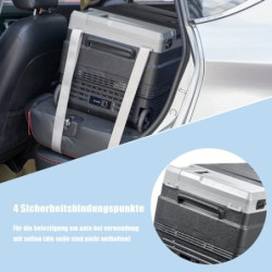 AAOBOSI Kompressor Kühlbox 34L, Dual Zone Kühlbox Kompressor 12/24V und 230V, Kühlbox Elektrisch bis -22℃ für Garagen, Auto, 