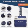 Kompressor Kühlbox elektrisch, Gefriertruhe mit APP-Steuerung, USB-Anschluss, 12/24V, 230V, Räder, transportabler Kühlschrank