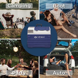 Kompressor Kühlbox elektrisch, Gefriertruhe mit APP-Steuerung, USB-Anschluss, 12/24V, 230V, Räder, transportabler Kühlschrank