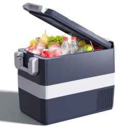 KROAK 40 Liter Kompressor-Kühlbox, 12/24 V und 230 V Auto kühlbox, -20℃~20℃ Mini-Kühlschrank für Auto, Lkw, Boot, Wohnmobil u
