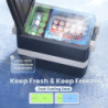 KROAK 40 Liter Kompressor-Kühlbox, 12/24 V und 230 V Auto kühlbox, -20℃~20℃ Mini-Kühlschrank für Auto, Lkw, Boot, Wohnmobil u
