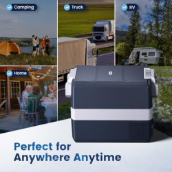 KROAK 40 Liter Kompressor-Kühlbox, 12/24 V und 230 V Auto kühlbox, -20℃~20℃ Mini-Kühlschrank für Auto, Lkw, Boot, Wohnmobil u