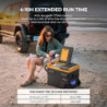 BougeRV CRD Kompressor Kühlbox mit Akku, 55L Kühlbox Auto Doppeltür Doppelzone 12V 24V 230V mit Tragbare Powerstation 173Wh  