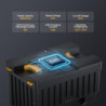 BougeRV CRD Kompressor Kühlbox mit Akku, 55L Kühlbox Auto Doppeltür Doppelzone 12V 24V 230V mit Tragbare Powerstation 173Wh  