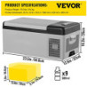 VEVOR Tragbare Gefrierbox Minikühlschrank Elektrische Kühlbox, Auto Kühlbox 15 L 98 x 320 x 260 mm Kühlbox Elektrisch 20 ℃ ~ 