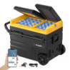 BougeRV Kompressor Kühlbox CRD 45L 12V/24V 230V Doppeltür Doppelzone, Auto Kühlbox Tragbarer Auto Kühlschrank Elektrisch mit 