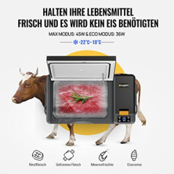 BougeRV CRPRO 20 Liter 12V/24V Kompressor Kühlbox  Schwarz  und 220Wh tragbare Powerstation für CRPRO Kühlbox