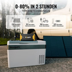 BougeRV CRPRO 20 Liter 12V/24V Kompressor Kühlbox  Schwarz  und 220Wh tragbare Powerstation für CRPRO Kühlbox