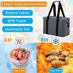 Fhioevt Kühltasche Faltbar 20L Kühltasche Gross Picknicktasche Kühltaschen,Thermotasche mit Lsolierung Faltbar, Soliertasche 