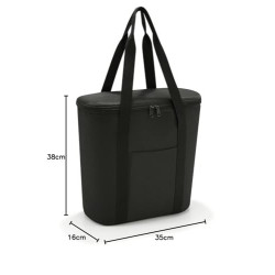 reisenthel thermoshopper in Schwarz – Kühltasche für den Einkauf oder das Picknick mit 2 Trageriemen – Aus wasserabweisendem 