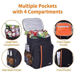 23L Kühlrucksack - Groß Kühltasche Picknickrucksack Wasserdichter Rucksack Ultraleicht Rucksäcke Männer Frauen für Camping, B