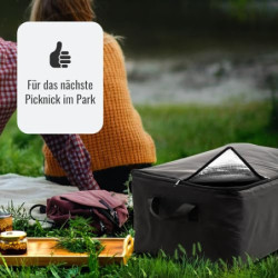 achilles Große Kühltasche, Thermotasche, Faltbare Kühlbox, Liefertasche zum warmhalten von Essen, Tasche mit Kühlfunktion, 57