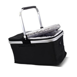 24L Einkaufskorb Groß Isolierkorb Kühlkorb Kühltasche Picknickkorb Thermotasche Kühltasche Thermo Tasche Kühlbox Einkaufskörb