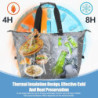 CAREDGO Kühltasche Faltbar 20L Picknicktasche Grau Campingtasche Eistasche Picknick Thermotasche Kühltasche Isoliertasche Tra