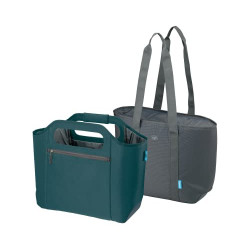 alfi ISO Bag 2in1 23 Liter, sea Pine, Thermo-Kühltasche aus Polyester mit extra Tragetasche, isolierte Einkaufstasche für Ein