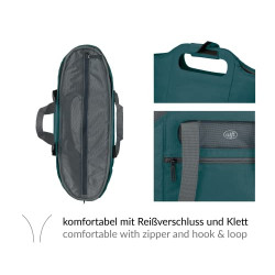 alfi ISO Bag 2in1 23 Liter, sea Pine, Thermo-Kühltasche aus Polyester mit extra Tragetasche, isolierte Einkaufstasche für Ein