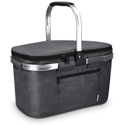 Navaris Thermo Einkaufskorb Kühltasche faltbar - 27L Kühlkorb Picknickkorb Isolier Korb - 43x26cm Einkaufstasche Coolerbag au