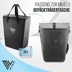 MIVELO - Kühltasche Fahrrad - Einsatz für Fahrradtaschen Gepäckträger - Einkaufstasche faltbar - Picknick Zubehör - Tragetasc