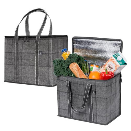 VENO 29 Liter Einkaufstasche Wiederverwendbare Faltbar Kühltasche, Harter Boden Einkaufskorb, Groß Picknickkorb Robuste Lunch