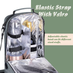 Kato Tirrinia Insulated Kühltasche - 2 Flaschentasche Träger für Wein & Bier, Wein Becher Glas Kühler Träger mit isoliert,Gri