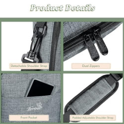 Kato Tirrinia Insulated Kühltasche - 2 Flaschentasche Träger für Wein & Bier, Wein Becher Glas Kühler Träger mit isoliert,Gri