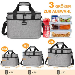 CALIYO Kühltasche,Lunchtasche, Kühltasche Faltbar für Männer Frauen Isolierte Tasche mit Reißverschluss für Arbeit,Schule und