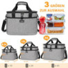 CALIYO Kühltasche,Lunchtasche, Kühltasche Faltbar für Männer Frauen Isolierte Tasche mit Reißverschluss für Arbeit,Schule und