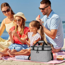 CALIYO Kühltasche,Lunchtasche, Kühltasche Faltbar für Männer Frauen Isolierte Tasche mit Reißverschluss für Arbeit,Schule und