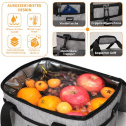 CALIYO Kühltasche,Lunchtasche, Kühltasche Faltbar für Männer Frauen Isolierte Tasche mit Reißverschluss für Arbeit,Schule und