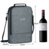 Kato Tirrinia Eisbeutel für 2 Flaschen, isolierter Weinbeutel, tragbarer Weinbeutel mit Glasriemen, Riemen, Weinglas, Eisbeut
