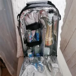 Kato Tirrinia Eisbeutel für 2 Flaschen, isolierter Weinbeutel, tragbarer Weinbeutel mit Glasriemen, Riemen, Weinglas, Eisbeut