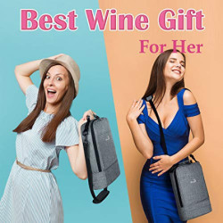 Kato Tirrinia Eisbeutel für 2 Flaschen, isolierter Weinbeutel, tragbarer Weinbeutel mit Glasriemen, Riemen, Weinglas, Eisbeut