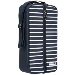 anndora Kühltasche Flaschentasche Weinkühltasche + 6 TLG. Zubehör blau weiß