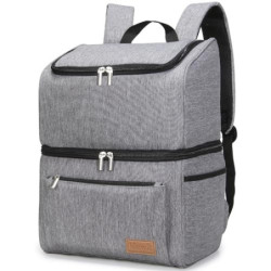 Lifewit 21L, isolierter Kühltasche, Thermo Lunchtasche, Kühlrucksack, auslaufsichere Doppeldecker-Kühltasche für Männer, Frau