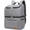 Lifewit 21L, isolierter Kühltasche, Thermo Lunchtasche, Kühlrucksack, auslaufsichere Doppeldecker-Kühltasche für Männer, Frau