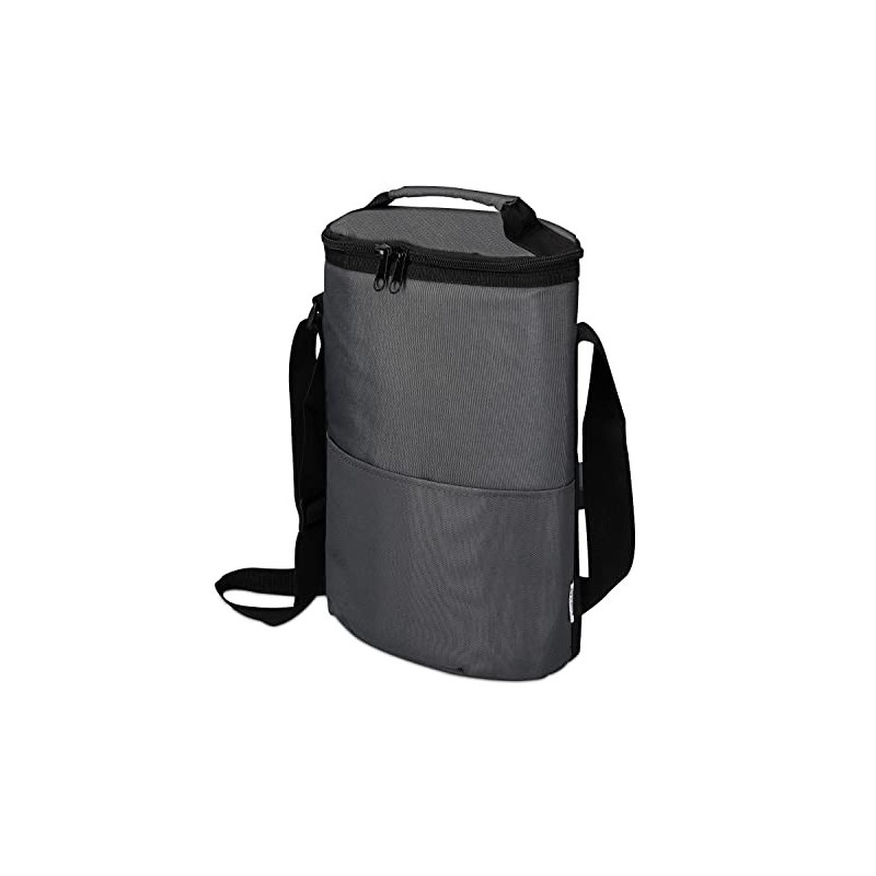 Navaris Kühltasche für 2x Weinflasche - Kühler Tasche für 2 Flaschen Wein Prosecco oder 4 Bierdosen - Kühlbox mit Tragegurt i