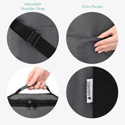 Navaris Kühltasche für 2x Weinflasche - Kühler Tasche für 2 Flaschen Wein Prosecco oder 4 Bierdosen - Kühlbox mit Tragegurt i