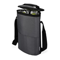 Navaris Kühltasche für 2x Weinflasche - Kühler Tasche für 2 Flaschen Wein Prosecco oder 4 Bierdosen - Kühlbox mit Tragegurt i