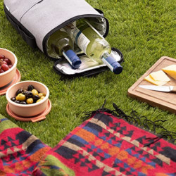 Navaris Kühltasche für 2x Weinflasche - Kühler Tasche für 2 Flaschen Wein Prosecco oder 4 Bierdosen - Kühlbox mit Tragegurt i