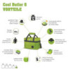 outdoorer Kühltasche Cool Butler - Isoliertasche, Thermotasche, Picknicktasche für Lebensmitteltransport, faltbar  6 l, grün 