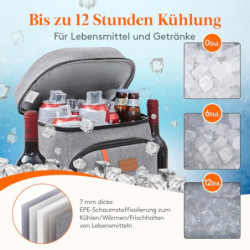 Lifewit 22L Kühlrucksack Auslaufsichere Kühltasche Rucksack wasserdichte Picknickrucksack Isolierte Lunchtasche für Männer Fr