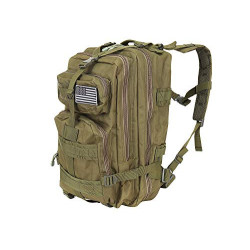 MT MALATEC Militär Rucksack 20L / 35L Trekkingrucksack Outdoor Camping Molle 4 Farben 8915, Farbe:Grün, Größe:20 L