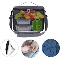 Fleymu Kühltasche Klein 5.7L, Lunchbox Tasche, Kühltasche Faltbar, Kleine Kühltasche, Lunchtasche, Lunchbag, Tragbar Lunchbox