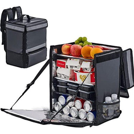 CO-Z 35L Kühltasche Kühlrucksack Isoliertasche wasserdichte Picknicktasche Thermo Rucksack mit Isoliertes Kühlfach Weich Dopp