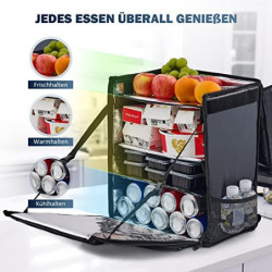 CO-Z 35L Kühltasche Kühlrucksack Isoliertasche wasserdichte Picknicktasche Thermo Rucksack mit Isoliertes Kühlfach Weich Dopp