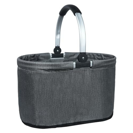 ABIUBIU Einkaufskorb Picknickkorb Faltbarer Einkaufskorb mit Aluminiumgriff Einkaufstasche Tragetasche mit integrierter Falts