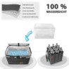 Einkaufskorb faltbar 35L + Flaschentasche 9 Fächer bis zu 1,5L Flaschen | Set Kühltasche groß isoliert & wasserdicht + Flasch