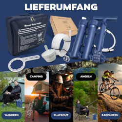 Aora Hydrosolve Wasserfilter Outdoor [PUMPE & ULTRAFILTRATIONSTECHNOLOGIE] - Trinkwasserfilter für Outdoor Survival und Campi