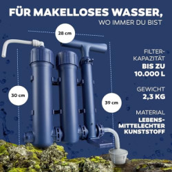 Aora Hydrosolve Wasserfilter Outdoor [PUMPE & ULTRAFILTRATIONSTECHNOLOGIE] - Trinkwasserfilter für Outdoor Survival und Campi