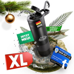 OutdoorFriends Wasserfilter Outdoor Flasche XL 800 ml [0,01 μm Filtergenauigkeit] 2000L Filterkapazität entfernt 99,9% aller 